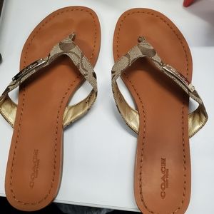 Coach Logo Thong Sandals 7B